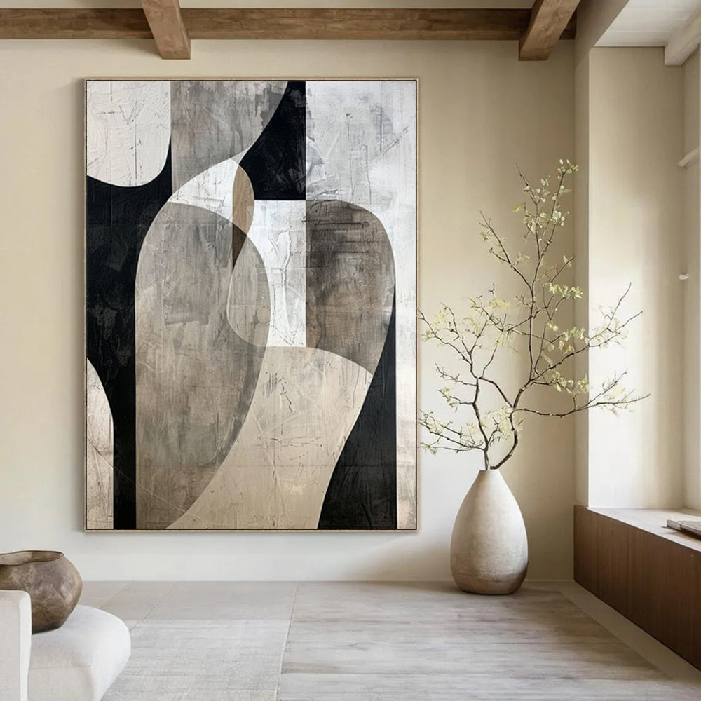 Cheerful Hand - Painted Textured Abstract for Bedroom & Bar DKH1312