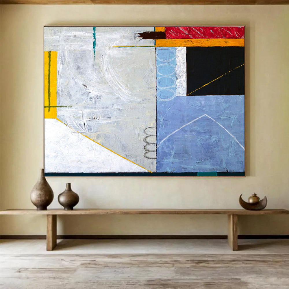 Gigantic Hand - Painted Textured Abstract Canvas for Office & Dining Room DKH570