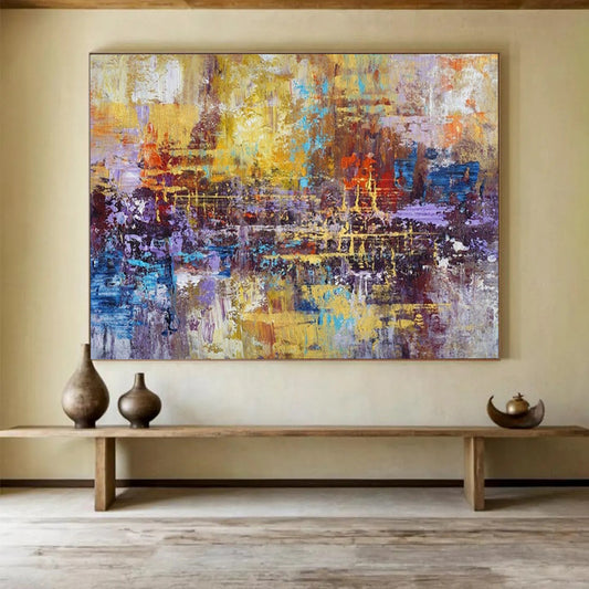 Vast-Format Hand-Painted Abstract Wall Art for Bar & Hotel LargeART1516