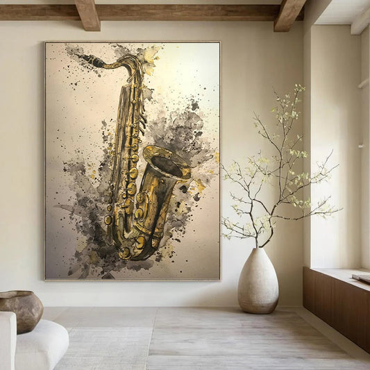 Vertical Hand - Painted Custom Abstract Work for Bedroom and Dining Room DKH1640