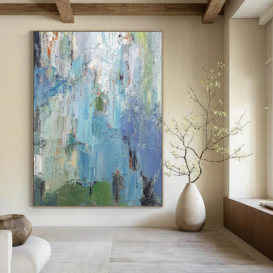 Monumental Hand-Painted Abstract Wall Art for Dining Room & Hotel Lobby LargeART2262