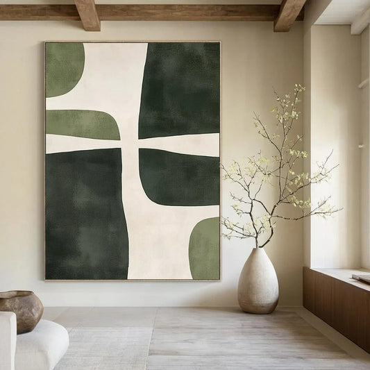 Large-Format-Scale Hand-Painted Abstract Canvases for Entryway & Hallway LargeART2370