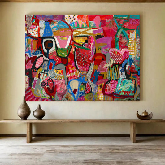 Colorful Abstract Fantasy - Playful Living Room or Nursery Decor DLZ239