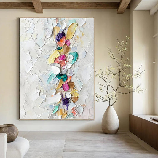 Minimalist Textured Abstract Canvas for Office & Dining Room DKH0974