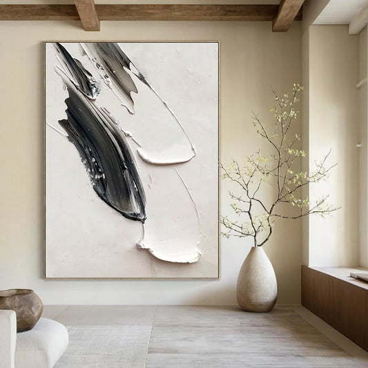 Vertical Hand - Painted Custom Abstract Art for Bedroom and Dining Room DKH1669