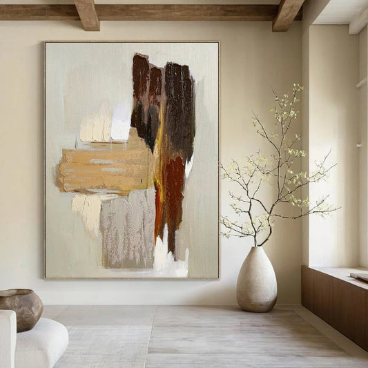 Captivating Custom - Painted Textured Canvas Abstract for Bedroom & Living Room DKH1067