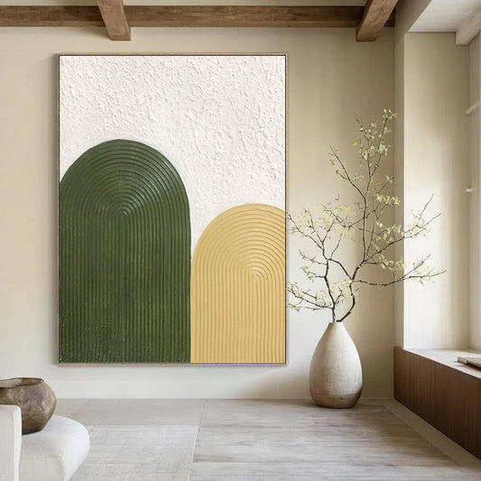 Oversized Hand - Painted Textured Abstract Art for Office & Dining Room DKH1176