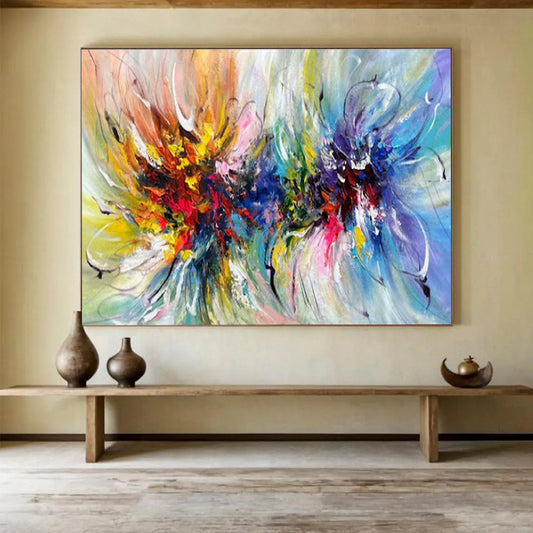 Colossal Hand-Painted Abstract Wall Art for Living Room & Office LargeART1529