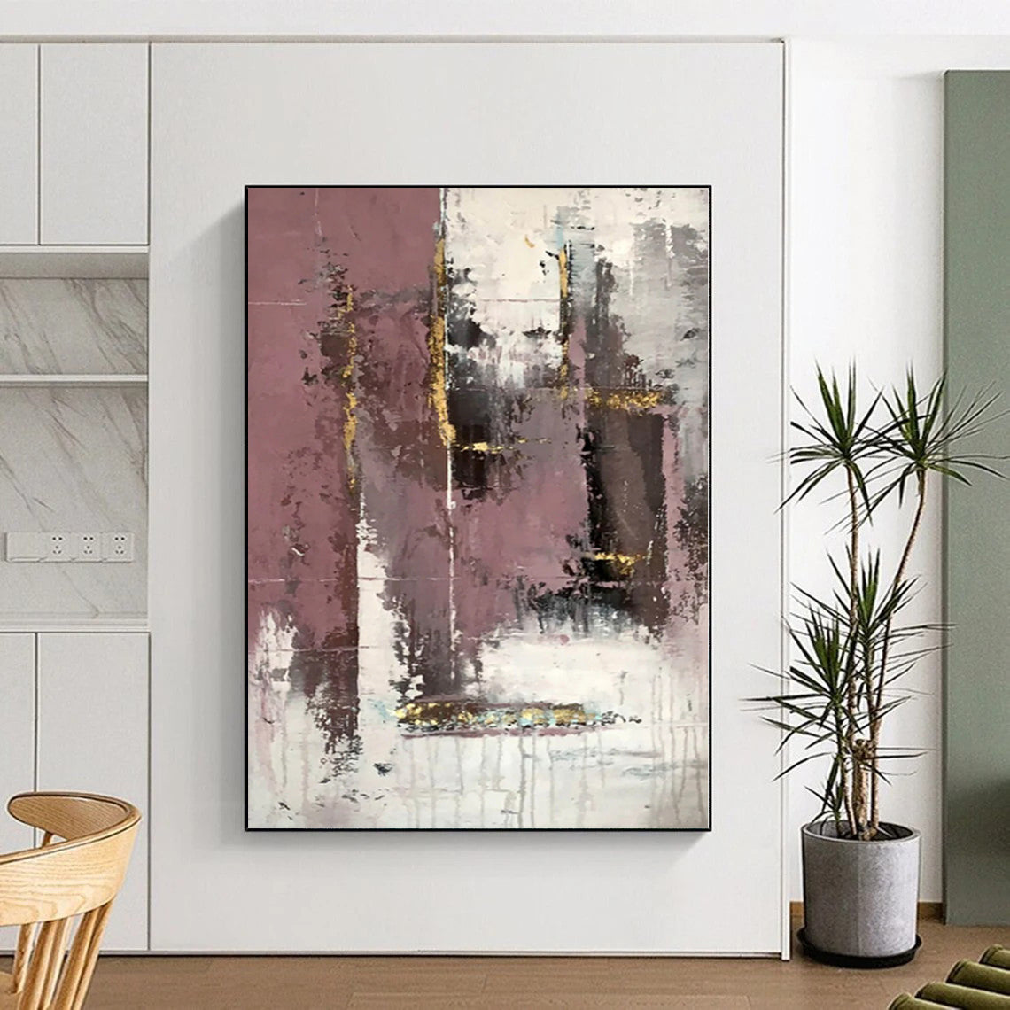 Oversized Custom Abstract Painting for Home Office Focal Wall