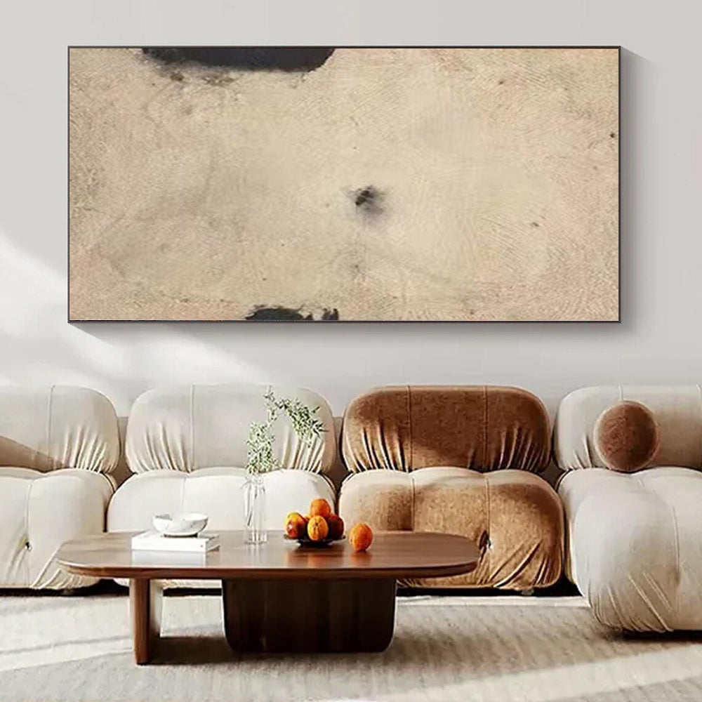 Gigantic Hand-Painted Modern Abstract Mural for Dining Room Alcoves