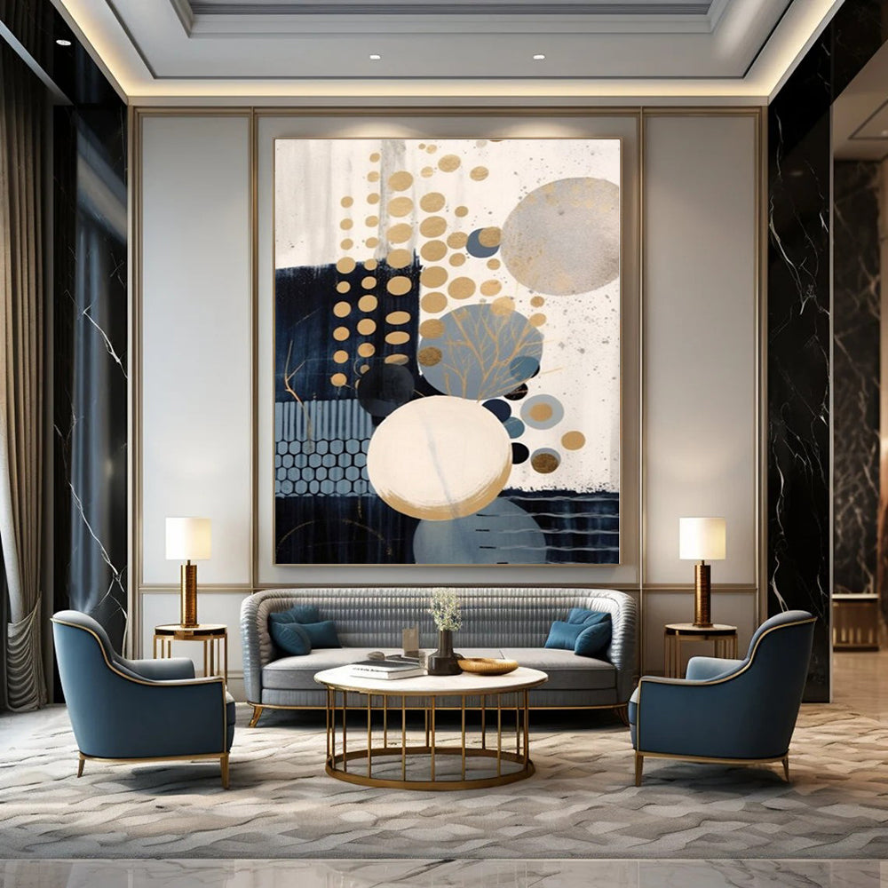 Bohemian Traveler Hand-Painted Abstract Canvas for Globetrotting Bedrooms