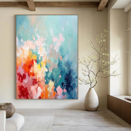 Super-Sized Hand-Painted Modern Abstract Wall Decor for Home Dining Nooks