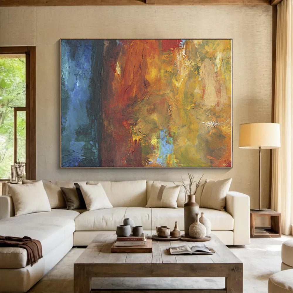 Gigantic Customized Abstract Canvas for Attic Home Office Ceiling