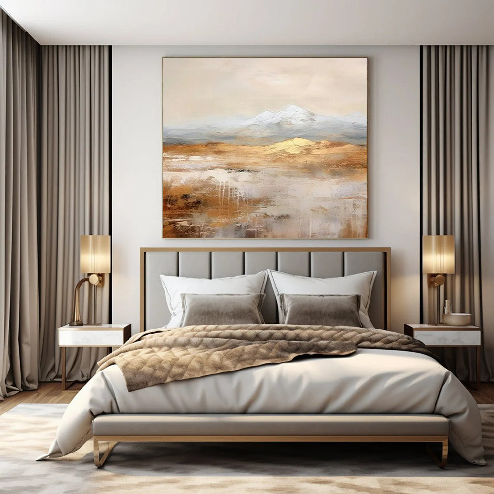 Super-Sized Hand-Painted Modern Abstract Wall Decor for Bedroom Reading Nooks