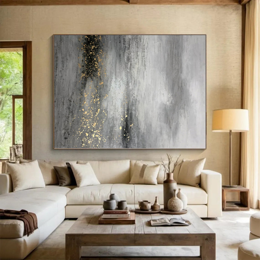 Giant Made-to-Order Abstract Canvas for Walk-in Closet Jewelry Display Walls