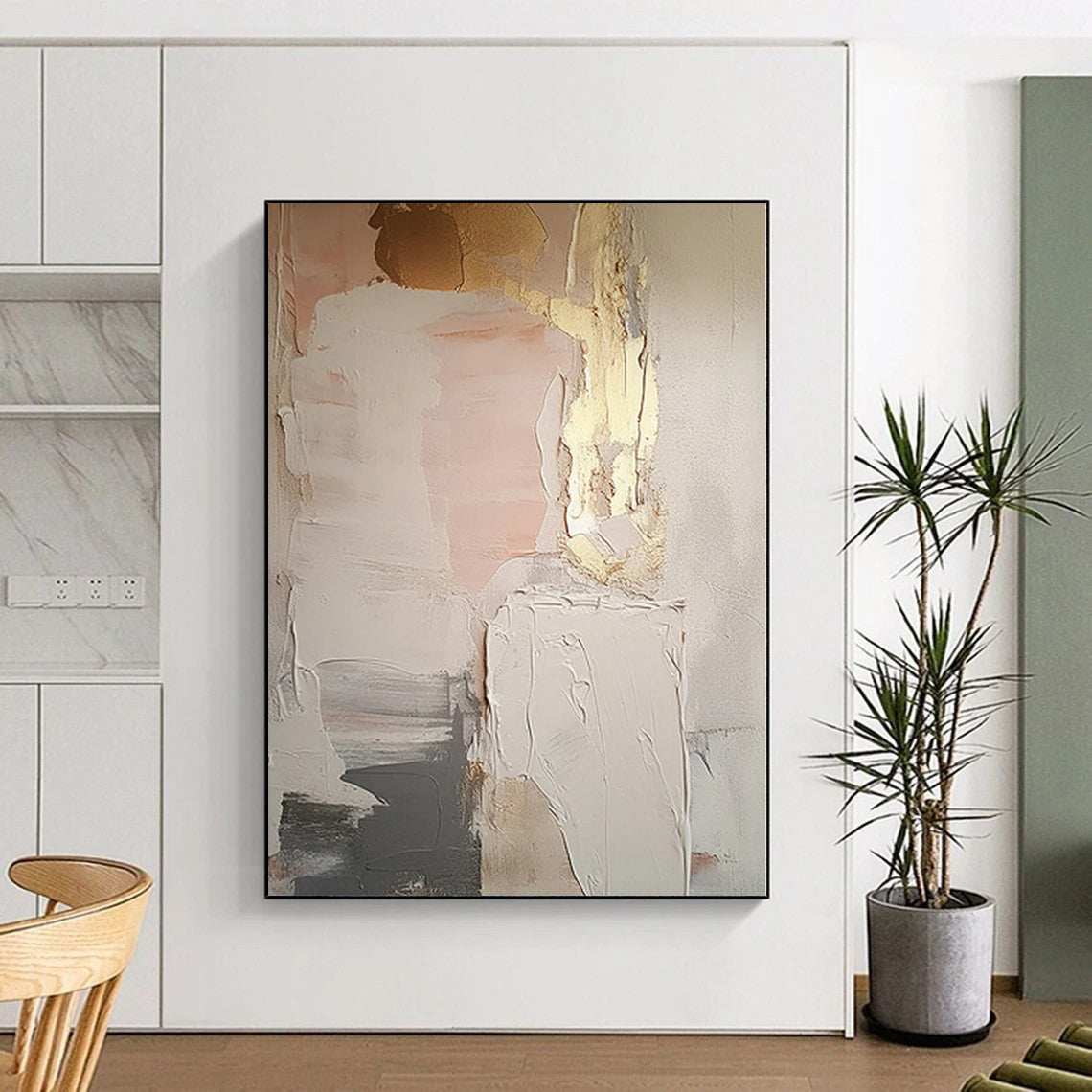 Custom Oversized Hand-Painted Abstract Canvas for Living Room