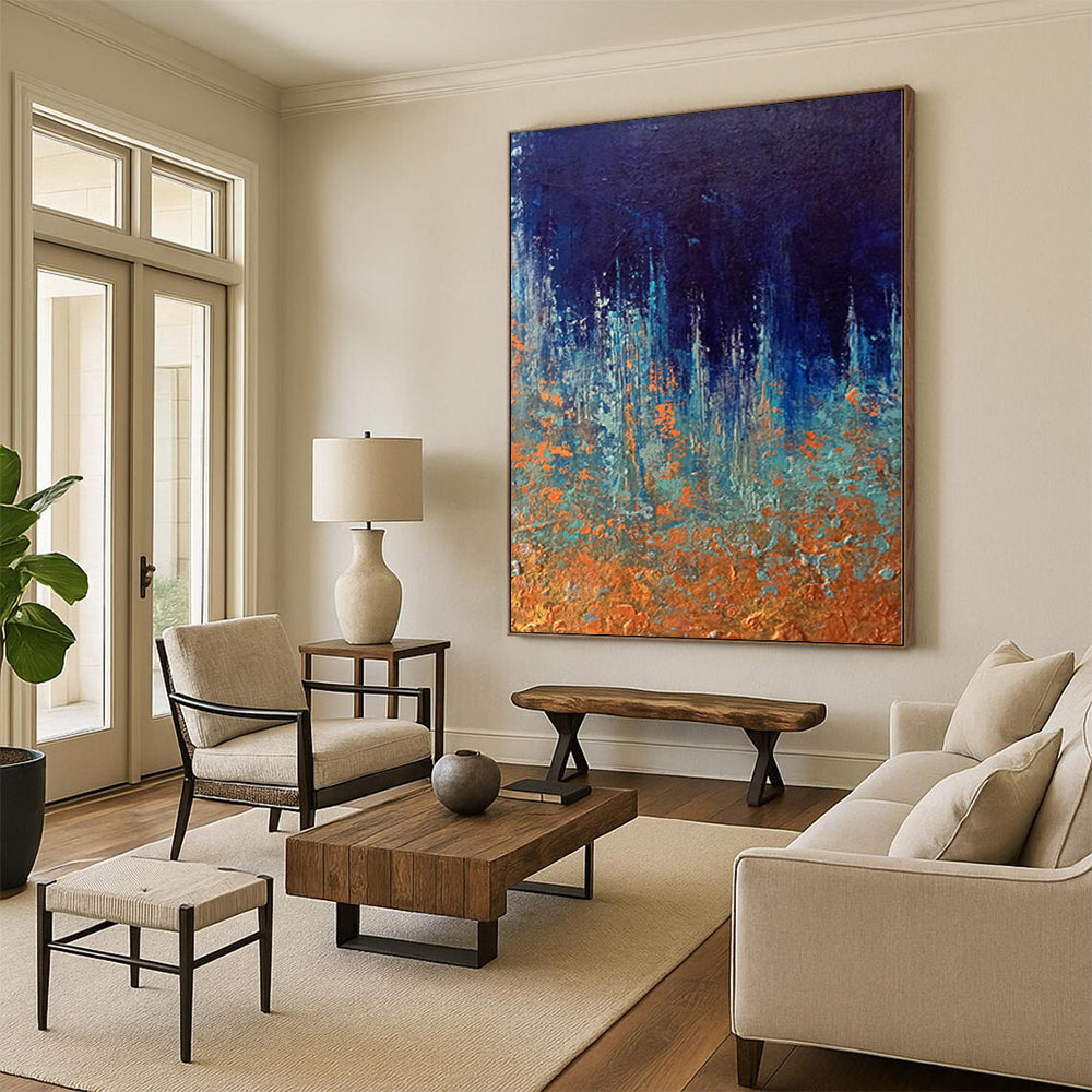 Immense Abstract Medieval Art - Commissioned Mixed Media for Historical Castle Hotels