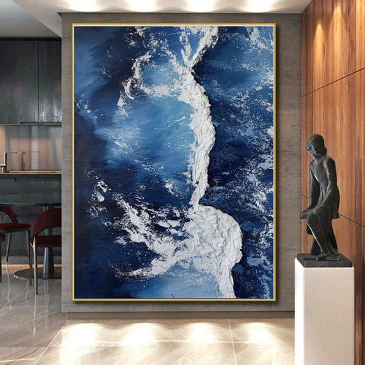Huge Abstract Painting for Basement Home Theater Immersive Experience LargeART0669