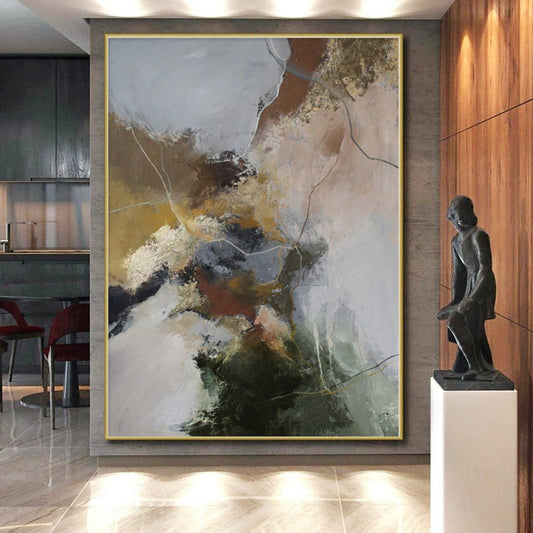 Large Custom Abstract Art for Bathroom Vanity Walls