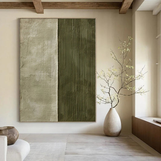 Large Abstract Canvas for Home Theater Recliner Areas - Commissioned Oil on Canvas