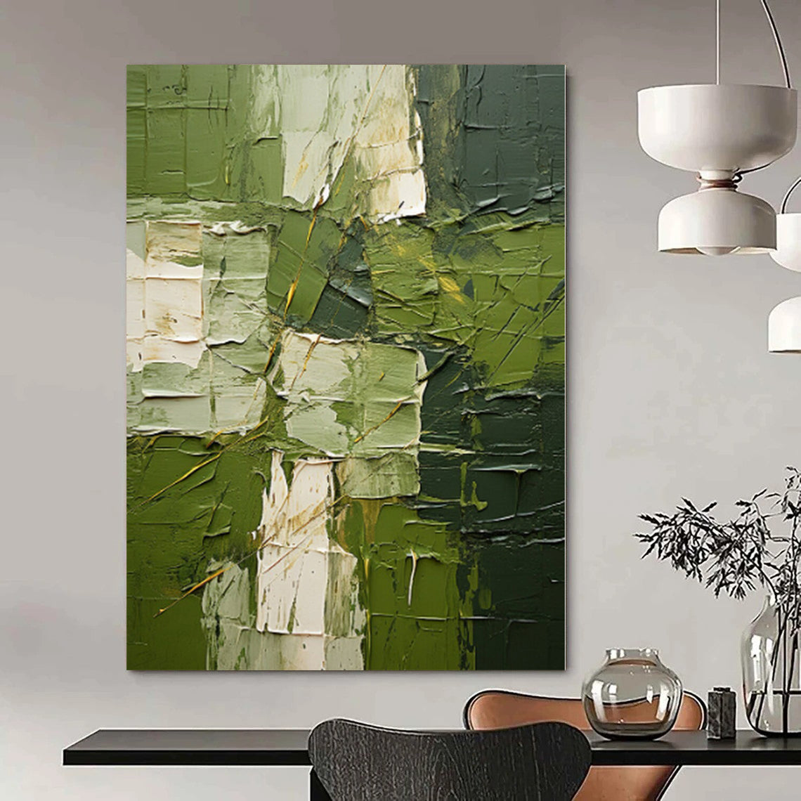 Grand Abstract Wall Decor for Corridor Niche Spaces - Made to Order Mixed Media