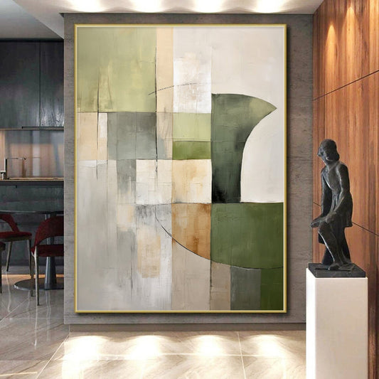 Massive Tailored Abstract Art for Master Bedroom Dressing Island Wall