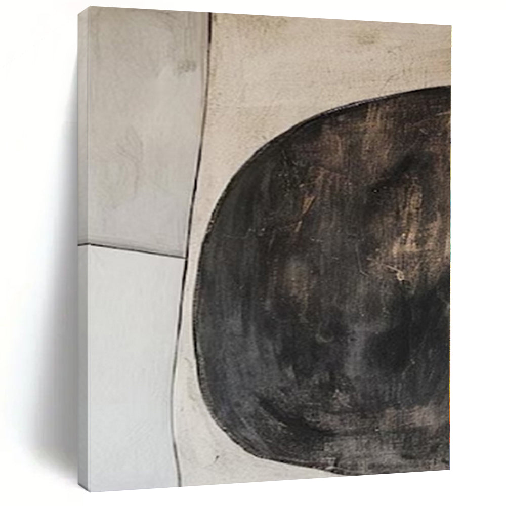 Large-Scale Hand-Painted Contemporary Abstract Mural for Family Home Laundry Rooms