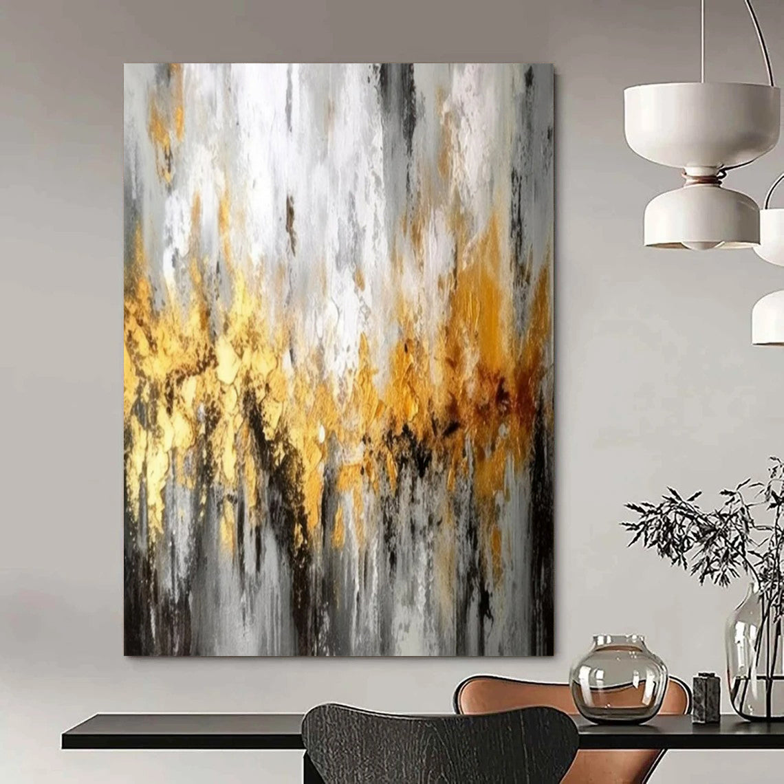 Oversized Modern Abstract Art for Public Library Reading Nooks