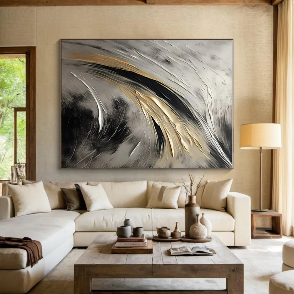 Super-Sized Modern Abstract Art for Home Theater Screen Surround Enhancement