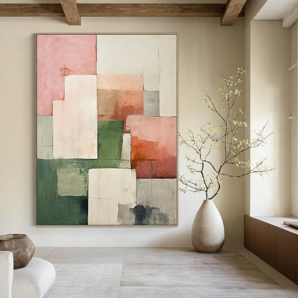 Immense Abstract Canvas for Fireplace Mantels - Made to Order Resin on Canvas
