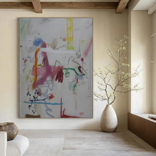 Hand-Painted Custom Abstract Art for Living Room & Dining Room