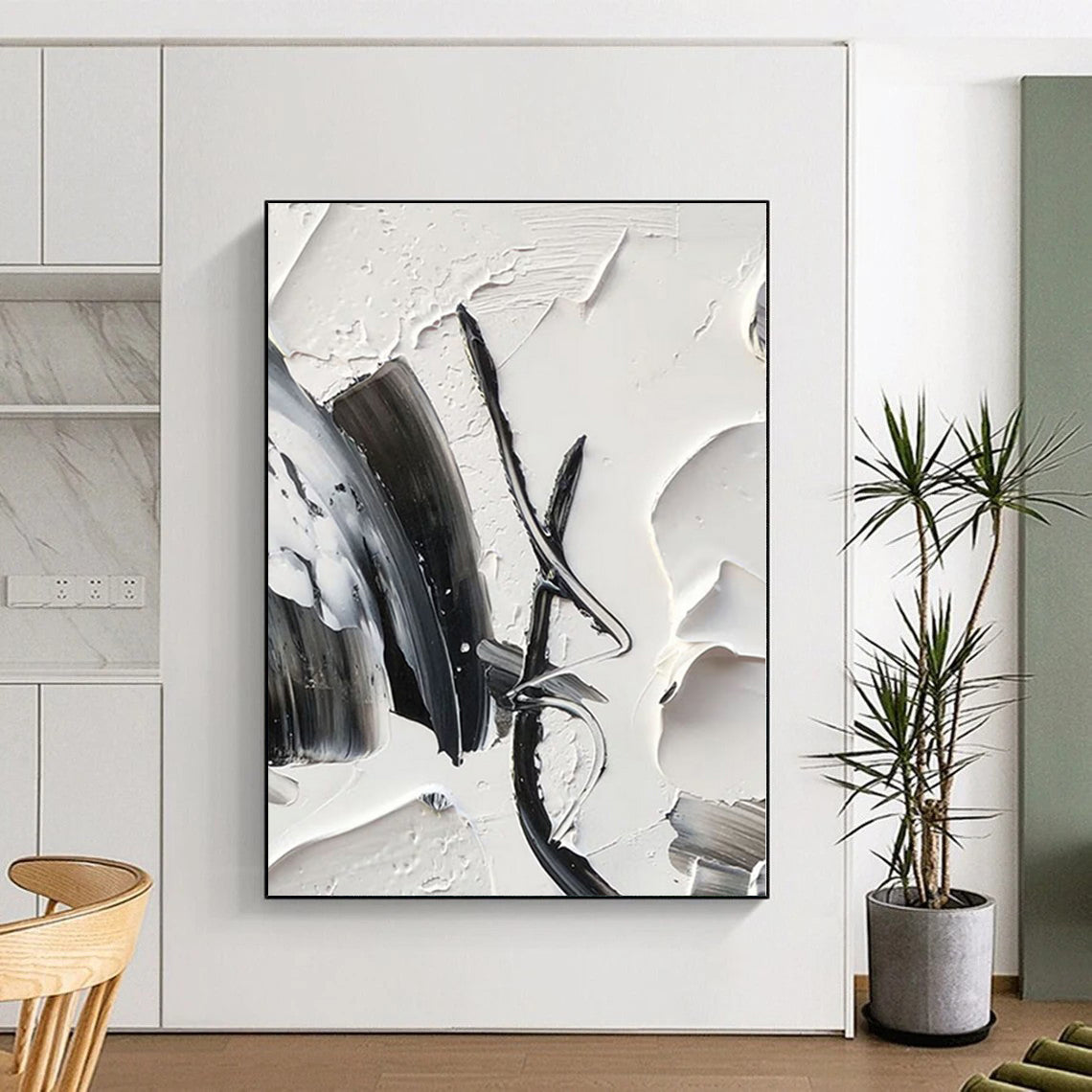 Giant Made-to-Order Abstract Painting for Living Room Fireplace Mantels