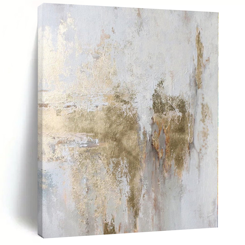 Monumental Custom Abstract Painting for Home Library Bookshelf Walls
