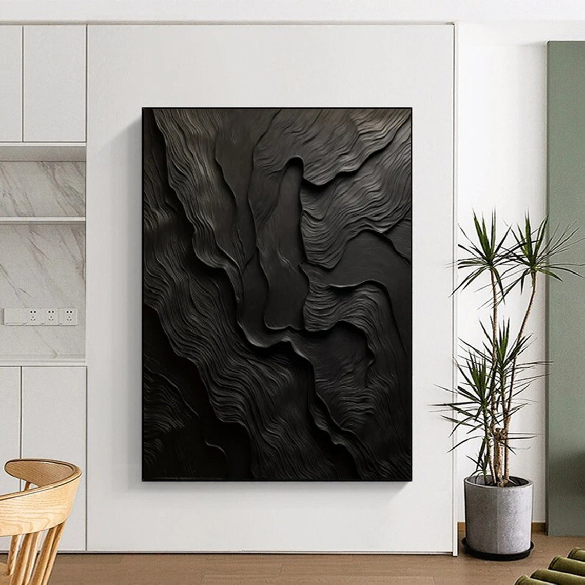 Monumental Contemporary Abstract Canvas for Home Music Studio Creative Backdrop