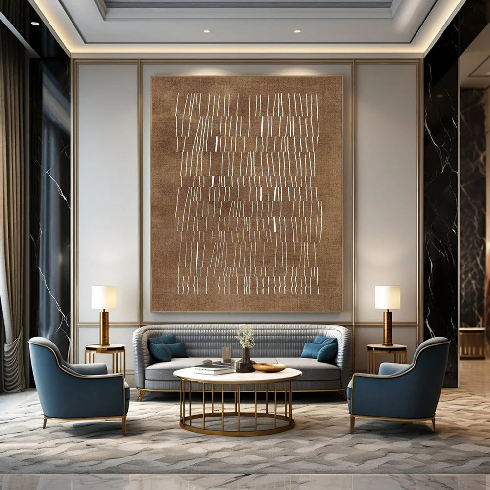 Super-Sized Hand-Painted Modern Abstract Wall Decor for Family Home Teen Hangouts