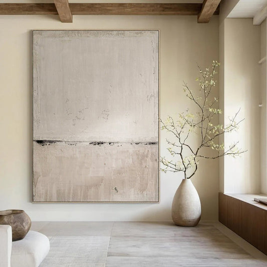 Large-Scale Hand-Painted Abstract Painting for Office and Hotel Conference Rooms