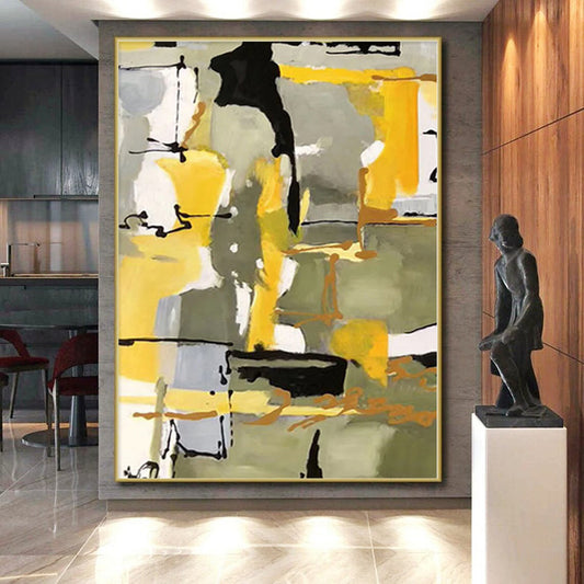 Large Custom Abstract Art for Bathroom Bathtub Alcove Walls