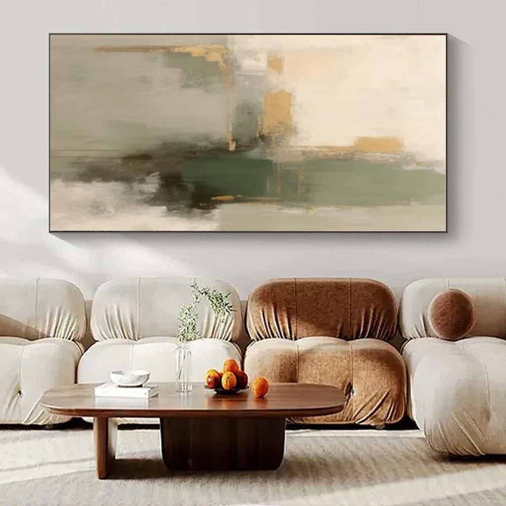 Huge Hand-Painted Contemporary Abstract Canvas for Office Shipping and Receiving Areas
