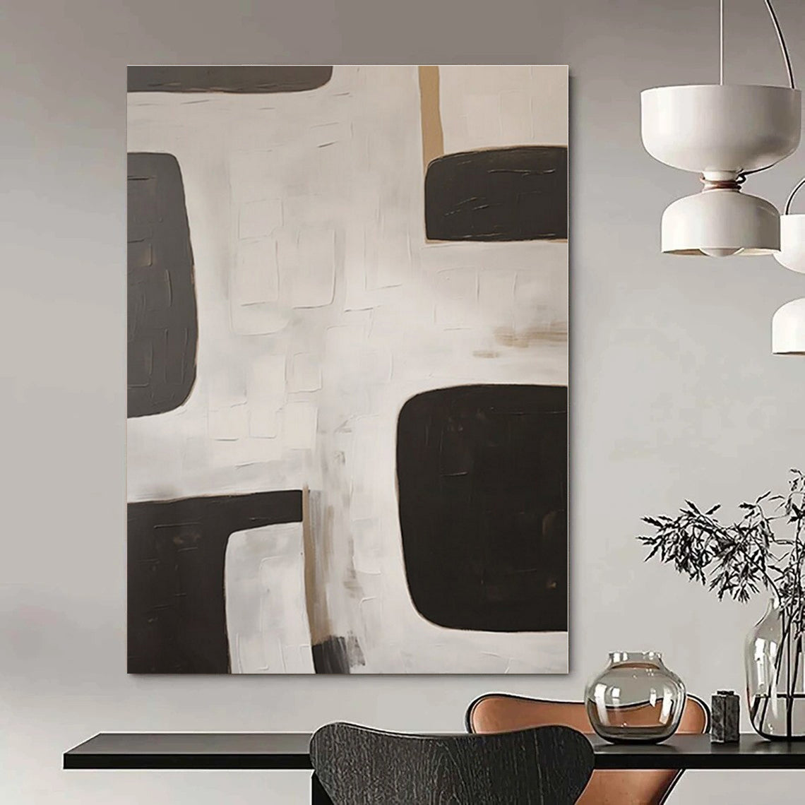 Custom Hand-Painted Abstract Art for Bedroom and Hotel Poolside Cabanas