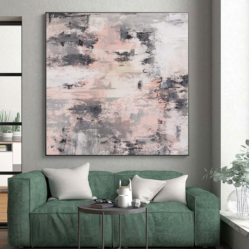 Large Abstract Stripe Painting - Commissioned Oil on Canvas for Fashion Boutique Displays