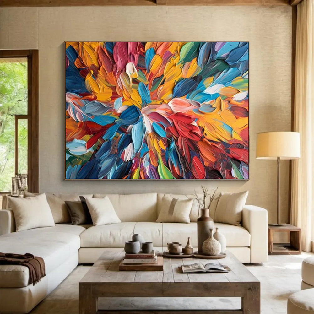 Large Abstract Canvas for Rabbit Hutch Interiors - Custom Acrylic on Linen