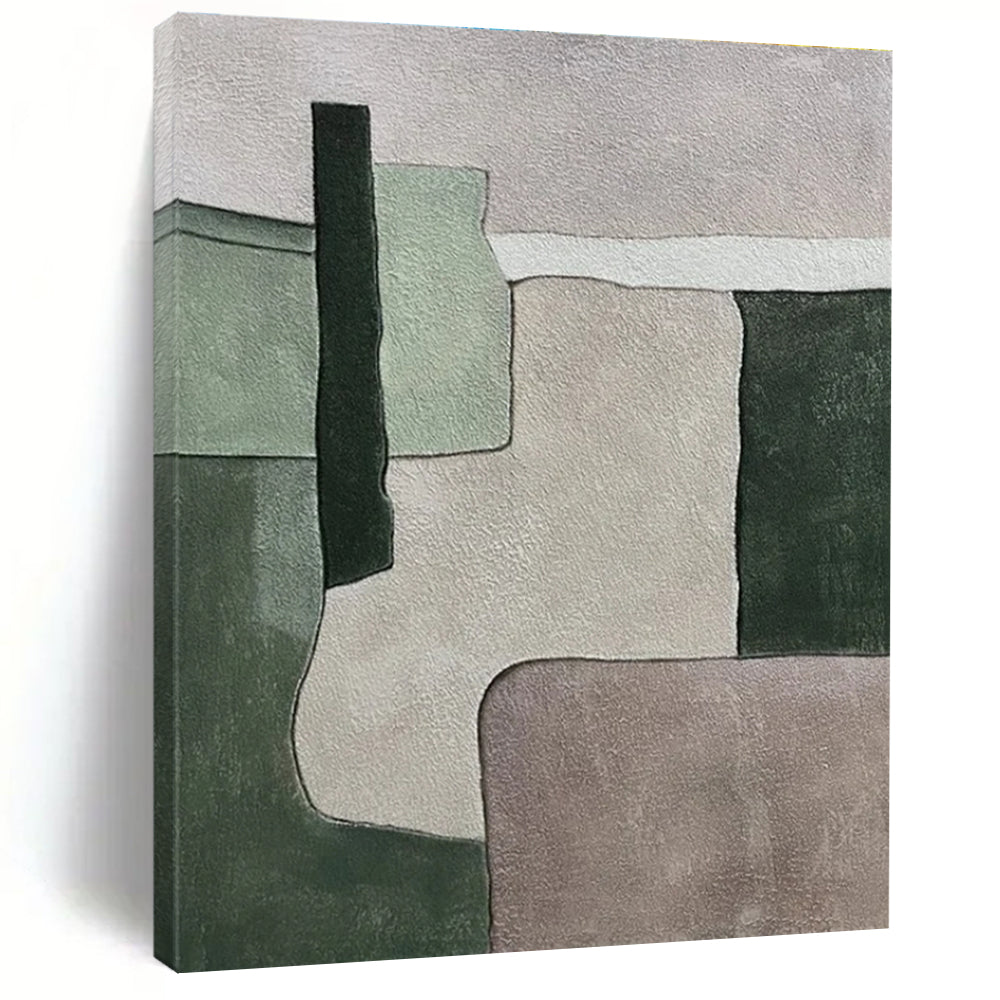 Custom Hand-Painted Abstract Painting for Dining Room & Hotel Rooftop Gardens