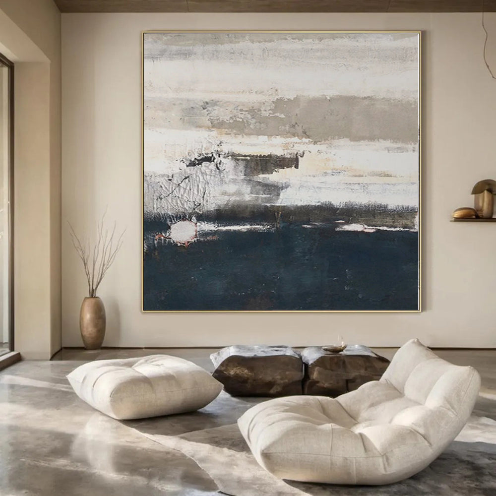 Immense Custom Abstract Painting for Agricultural Cooperative Lobbies