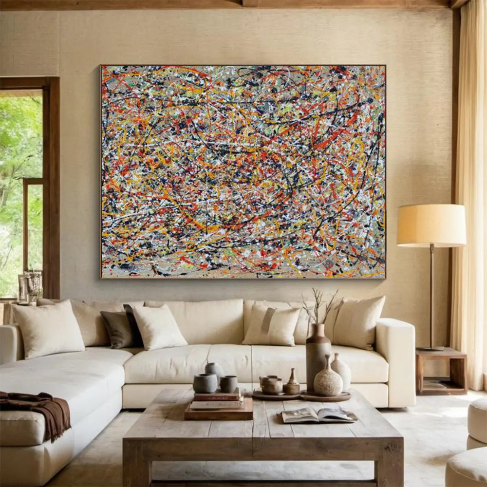 Giant Abstract Art for Bathroom Vanity Mirror Wall
