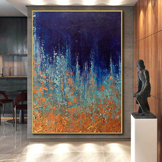 Immense Abstract Medieval Art - Commissioned Mixed Media for Historical Castle Hotels