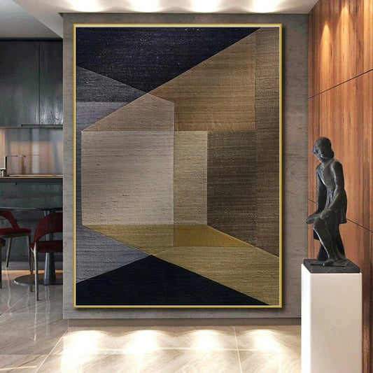 Colossal Hand-Painted Abstract Wall Art for Home Gym Motivational Focal Point LargeART0677