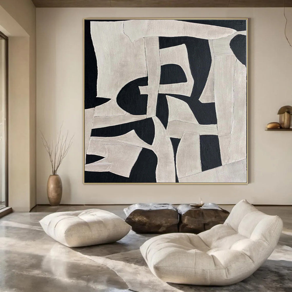 Oversized Handcrafted Abstract Canvas for Veterinary Clinic Waiting Rooms