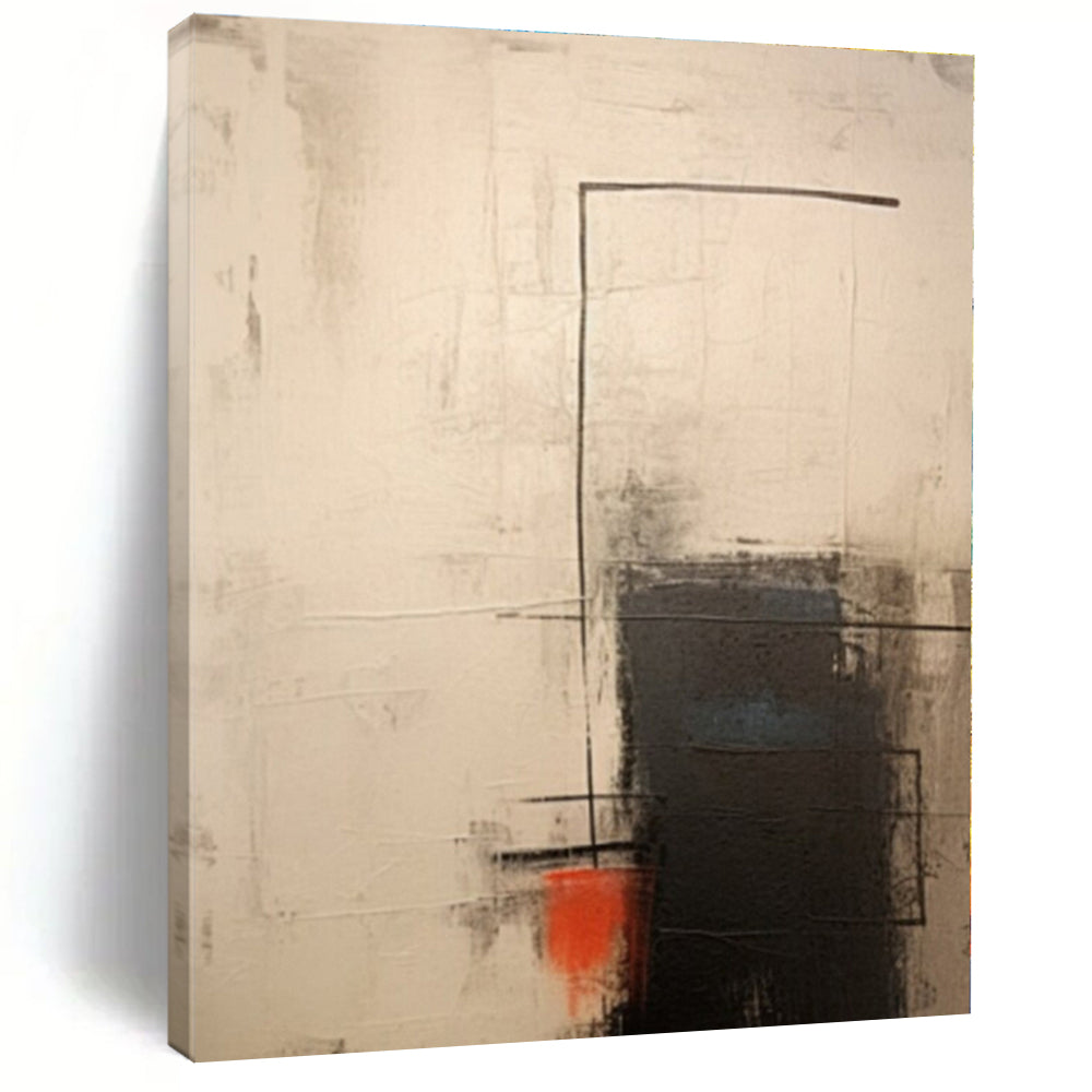 Oversized Hand-Painted Modern Abstract Mural for Office Print Rooms