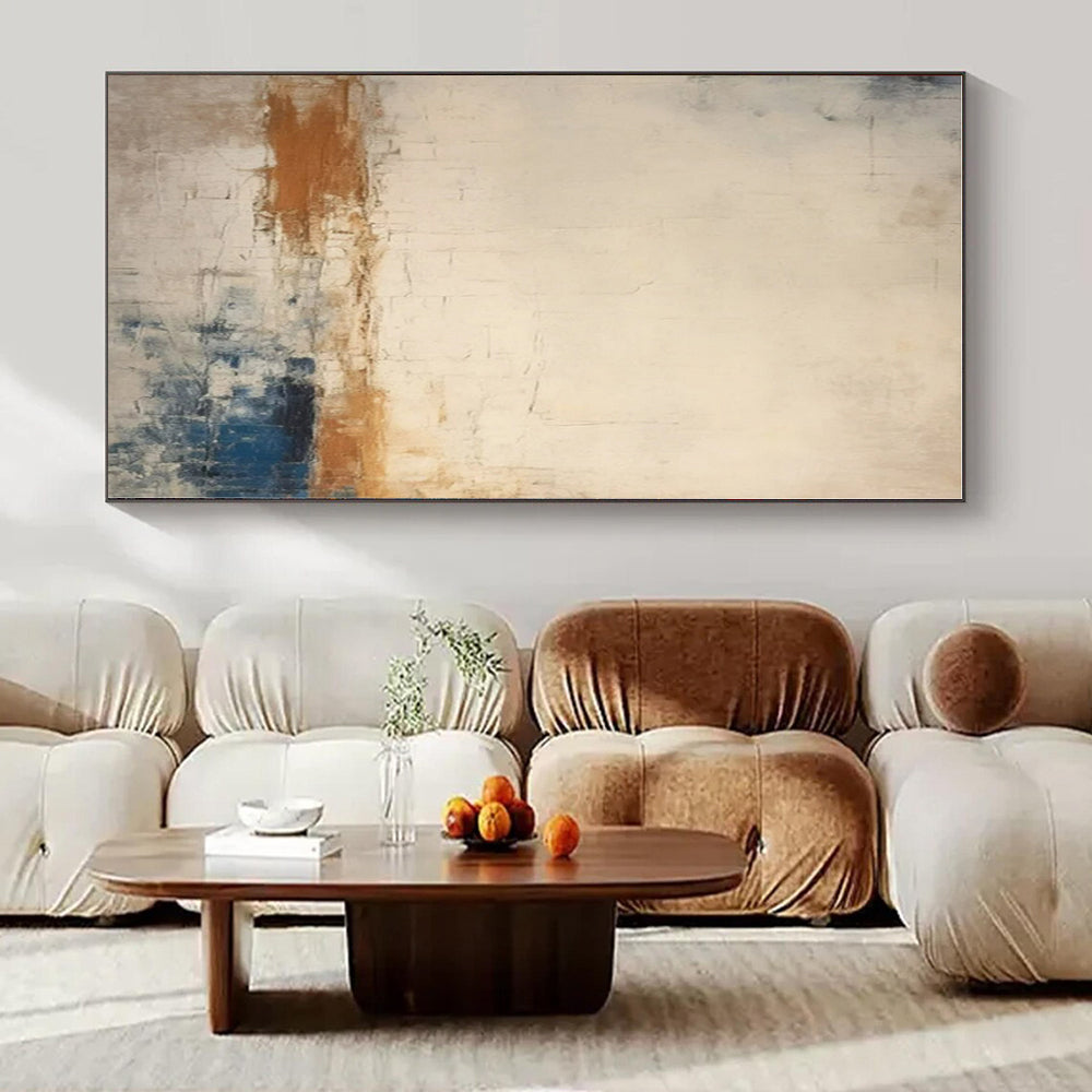 Large-Scale Hand-Painted Abstract Painting for Office and Hotel Conference Rooms