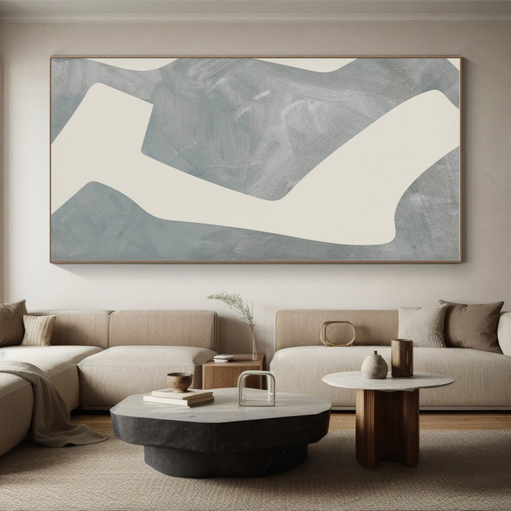 Massive Custom Abstract Painting for Home Library Reading Nook Wall